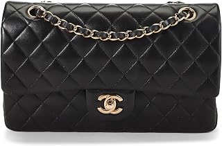 Chanel, Pre-loved Black Quilted Lambskin Classic Double Flap Medium, Black