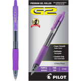 G2 Premium Gel Pens by PILOT – 12 Count (Pack of 1), Polyester, Purple Ink, Model 31029