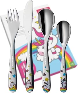 WMF Children's Cutlery with Engraving 4-Piece Unicorn Christening – Children's Cutlery from 4 Years Individual Engraving – Ch