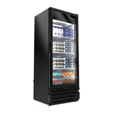24-3/4" One Section Glass Door Merchandiser Refrigerator by Kool-It – 11.5 cubic_feet, Black, Model LX-14RB