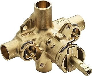 Moen Commercial PosiTemp Pressure Balancing Shower Valve with Stops 1/2-Inch Sweat CC Connections and 1/4 Turn Stops, 8371HD