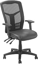 Global Industrial Multifunction Chair with Top Grain Leather Seat & Mesh Back