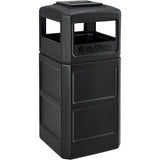 Square Plastic Waste Receptacle – 42.0 gallons, Plastic, Black, Model 641540BK