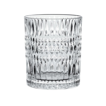 Ethno Crystal Tumblers by Nachtmann – 3.7" H x 3.2" L x 3.2" W, 0.294 liters, Crystal, Clear, Pack of 4