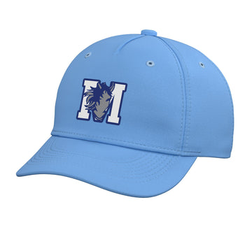 Curtis-Tufts M Mustang Adjustable Printed Baseball Hat by Curtis-Tufts High School, Medford, MA 02155 – Cotton, Light Blue