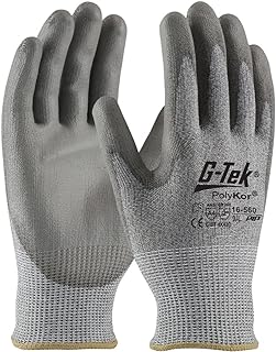 16-560/XL G-Tek PolyKor Seamless Knit Blended Glove with Coated Smooth Grip, XL Size, Polyurethane, Gray (Pack of 12)