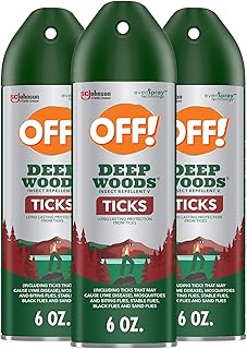 OFF! Deep Woods Insect Repellent V Bug Spray Long Lasting Protection from Ticks and Mosquitoes 6 Ounce (Pack of 3)