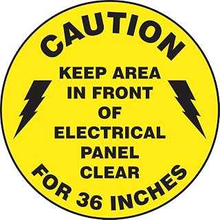 AccuformNMC Floor Sign "Caution Keep Area in Front of Electrical Panel