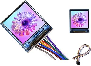 0.85inch LCD Module IPS Display Panel, 128x128 Resolution 65K RGB Display Colors, SPI Bus Compatible with Raspberry Pi 5/4B/3B+/3B/2B/Zero W/WH/Zero 2 W/forArduino/STM32/ESP32/Jetson Series