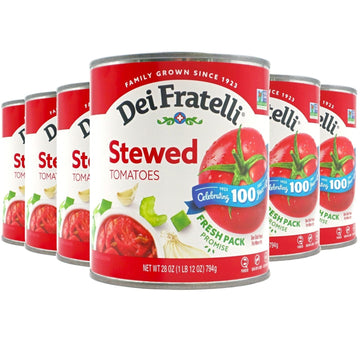 Stewed Tomatoes - 28oz - 6 pack by Dei Fratelli – 6 pack, Pack of 6, Model 414A