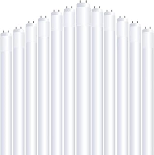 Feit Electric 2ft LED T8 Linear Tube Light, 20W Equivalent, 5000K Daylight, G13 Base, 800 Lumens, Works with Most Magnetic/Electronic Ballasts, 50,000-Hour Lifetime, T24/850/LEDG2/RP/12, 12 Pack