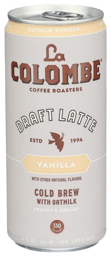 Coffee Draft Latte Oatmilk Vanilla, 9 Fl Oz by La Colombe – 1 Count (Pack of 1), Vanilla, Model 0604913002566