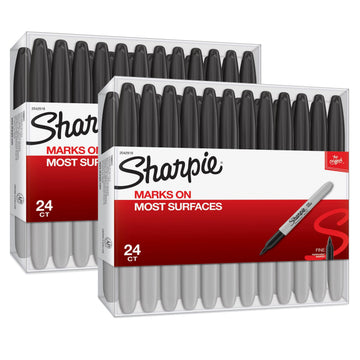 Permanent Markers by Sharpie – 1 Count (Pack of 48), Black, Pack of 2, Model 20429182PK