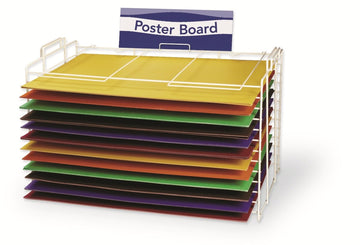 Paper and Board Storage and Drying Rack by Pacon – Standard, Enameled Wire, White, Model PAC75004