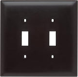 Legrand Pass & Seymour TPJ2 Trademaster Jumbo Oversized Unbreakable Nylon Wall Plate, 2 Gang, Two Toggle Cover, Brown (1 Count)