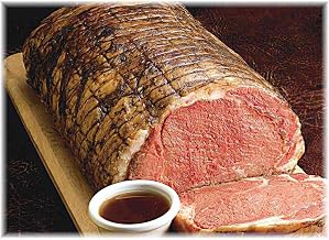 Ada Valley Gourmet Foods No Roll Cooked Rare Half Prime Beef Rib, 7.5 Pound - 2 per case.