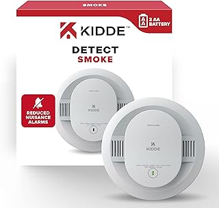 Kidde Smoke Detector, AA Battery-Powered, 20SDR, 1 Pack | LED Status Lights and Loud 85 dB Alarm, Ideal for Homes and Apartments