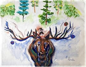 PM1303 14 x 18 in. Christmas Moose Place Mat Set of 4