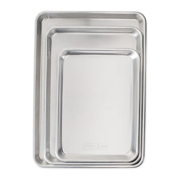 Nordic Ware Naturals Aluminum Bakeware Set, 3 Piece Bakers Assortment, Natural