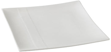 8.25" Square Plate by Yanco – Large, Porcelain, Bone White, Pack of 36, Model SH-108