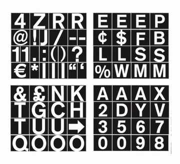 Set of Letters by MasterVision – 1", Plastic, Model CAR0702