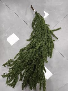 RAINFLOW Christmas Garland for Mantle - Fake Norfolk Pine Garland | 23.6 In Artificial Pine Garland for Wall Door Winter Decoration