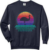 Emu Retro Vintage - Animal Lover Zookeeper Ornithologist Comfort Colors Adult Sweatshirt