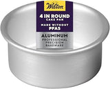 Wilton Aluminum Round Cake Pan, Made Without PFAS, 4 x 2 in.