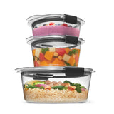 ® Round Leak Proof Food Storage Containers by Rubbermaid – 6-Piece (Rounds), 6.97 cups, Plastic, Clear, Pack of 3