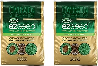 Scotts EZ Seed Patch & Repair Tall Fescue Lawns, 20 lbs. (2-Pack) | Grass Seed and Fertilizer for Bare Spots and Repair, Grows Anywhere