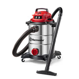 8-Gal 6 Peak HP Stainless Steel Wet/Dry Vac Red by Vacmaster – 8 Gal, 8 gallons, Stainless Steel, Red, Model VOC812SF 1101