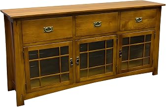Starlight Canyon Home Solid Wood Craftsman Sideboard with Quarter Sawn Oak, Buffet Cabinet with Storage for Dining Room, Michael's Cherry