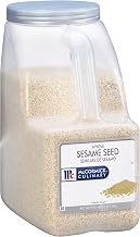McCormick Culinary Whole Sesame Seeds, 5 lb - One Bulk 5 Pound Container of Whole Sesame Seeds Perfect for Stir-Fries, Sushi, Noodle Dishes, and Coatings for Meat and Fish