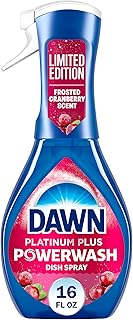 Dawn Powerwash Spray, Dish Soap, Dishwashing Liquid, Cleaning Supplies, Frosted Cranberry, 1 Starter Kit, 16 Fl Oz