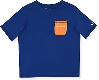 Champion Boys Oversized Graphic T-Shirt for Kids Short Sleeve Crewneck Tee