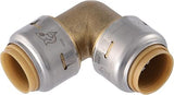 SharkBite Max 1/2 x 1/2 in PTC 90-Degree Elbow, Push-to-Connect Brass Plumbing Fitting, UR248A
