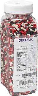 DecoPac Mickey Mouse Quins, 18oz, Fancy Sprinkles Shaped Like Mickey Mouse, Candy Sprinkles in Handheld Container, Edible Sprinkles For Celebration Cakes, Cupcakes, Cookies