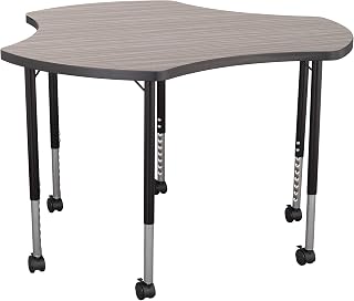 Learniture Structure Series Mobile Wave Collaborative Adjustable Height Table