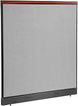 Global Industrial 60-1/4"W x 65-1/2"H Deluxe Electric Office Partition Panel, Gray