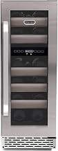 Whynter BWR-171DS 17 Bottle Stainless Steel Dual Zone Built Wine Refrigerators-Elite Series with Seamless Doors