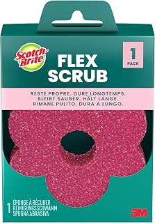 Scotch-Brite Flex Scrub Pink Flexible Shape Anti-Scratch Dish Sponge 1/Pack