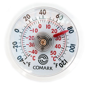 Indoor/Outdoor Stick-on Thermometer by Comark – White, Model UTL140