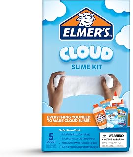 Elmer's Cloud Slime Kit, Everything You Need to Make Glue Slime, Slime Supplies, 5 Piece Set