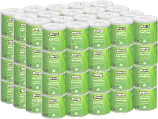Marcal Toilet Paper 100% Recycled - 2 Ply, White Bath Tissue, 504 Sheets Per Roll - 80 Rolls Per Case Green Seal Certified Toilet Paper 04580