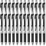 Pentel EnerGel XM BL77 - Retractable Liquid Gel Ink Pen - 0.7mm - 54% Recycled - Black - Set of 24
