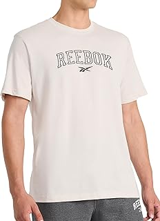 Reebok Men's Kickoff Crewneck T-Shirt, Standard Fit, Lightweight Cotton-Poly Fabric
