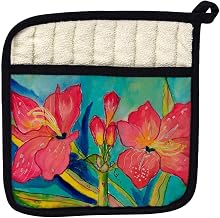 Betsy Drake PT233 Pink Amaryllis Pot Holder