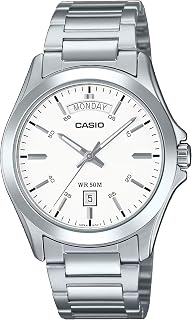 Casio MTP1370D-7A3V Men's Standard Stainless Steel Classic White Dial Day Date Analog Watch