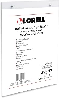 Lorell LLR49209, Wall-Mounted Sign Holder, 1 Pack, Clear