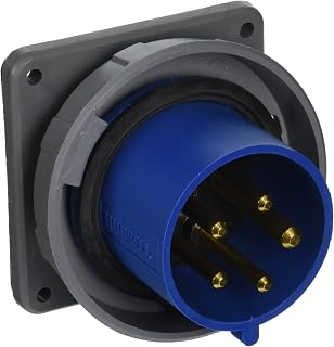 Hubbell HBL530B9W Inlet, 4 Pole and 5 Wire, 30 amp, 120/208V, Watertight